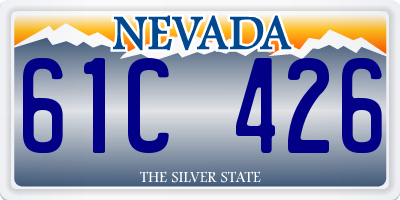 NV license plate 61C426