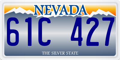 NV license plate 61C427