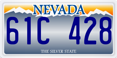 NV license plate 61C428