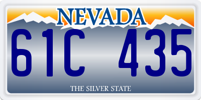 NV license plate 61C435