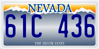 NV license plate 61C436