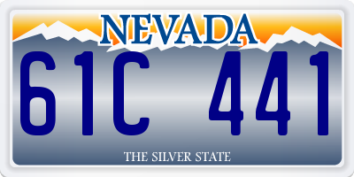 NV license plate 61C441