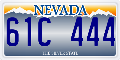 NV license plate 61C444