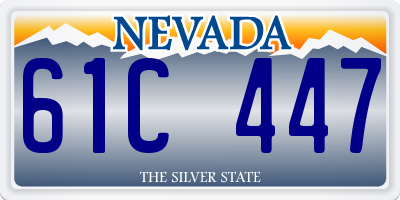 NV license plate 61C447