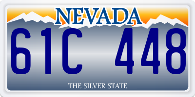 NV license plate 61C448