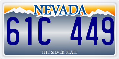 NV license plate 61C449