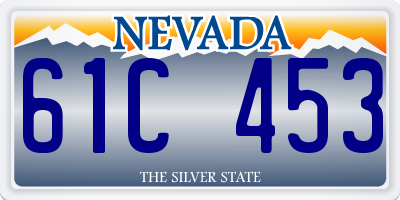 NV license plate 61C453