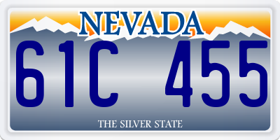 NV license plate 61C455
