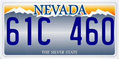 NV license plate 61C460