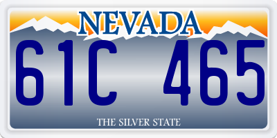 NV license plate 61C465