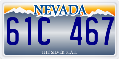 NV license plate 61C467