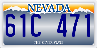 NV license plate 61C471