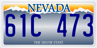 NV license plate 61C473