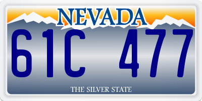 NV license plate 61C477