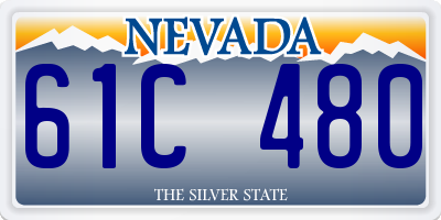 NV license plate 61C480