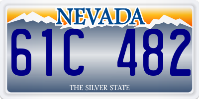 NV license plate 61C482
