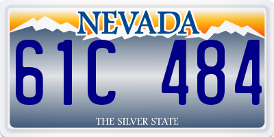 NV license plate 61C484