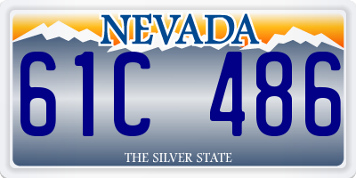 NV license plate 61C486