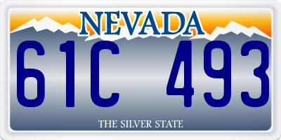NV license plate 61C493