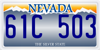 NV license plate 61C503