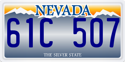 NV license plate 61C507