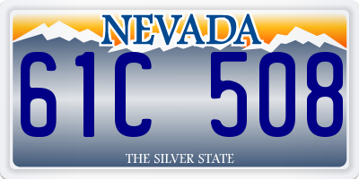 NV license plate 61C508