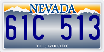 NV license plate 61C513