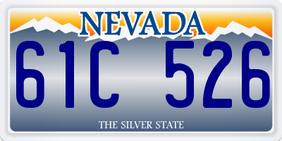 NV license plate 61C526