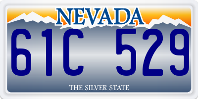 NV license plate 61C529