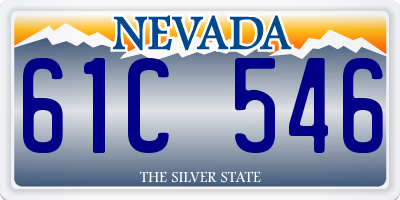 NV license plate 61C546
