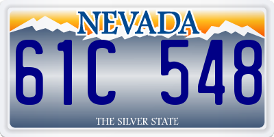 NV license plate 61C548