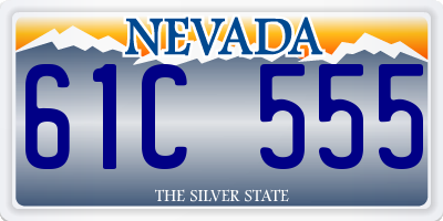 NV license plate 61C555