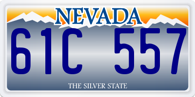 NV license plate 61C557