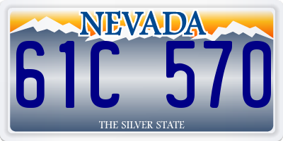 NV license plate 61C570