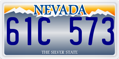 NV license plate 61C573