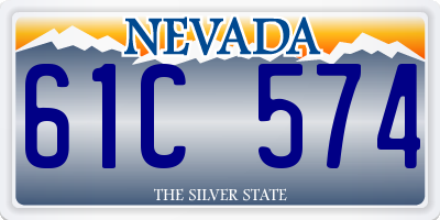 NV license plate 61C574