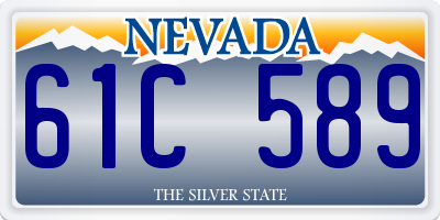 NV license plate 61C589
