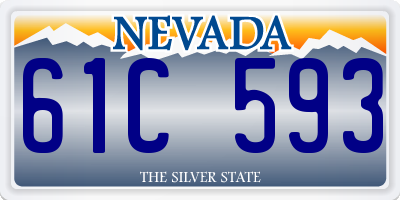 NV license plate 61C593