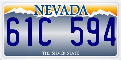 NV license plate 61C594