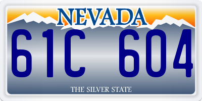 NV license plate 61C604