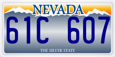 NV license plate 61C607