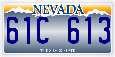 NV license plate 61C613