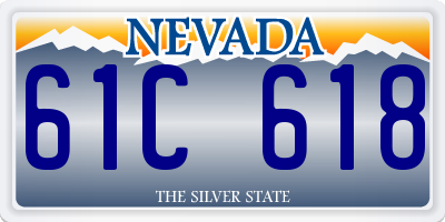 NV license plate 61C618