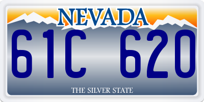 NV license plate 61C620