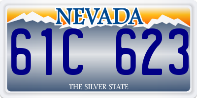 NV license plate 61C623