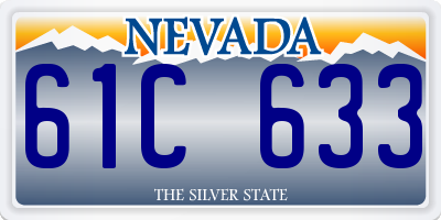 NV license plate 61C633