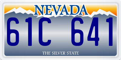 NV license plate 61C641