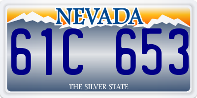 NV license plate 61C653
