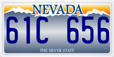 NV license plate 61C656