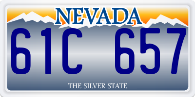 NV license plate 61C657